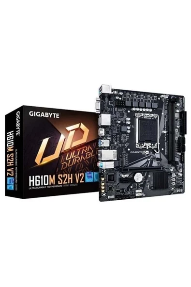 H610M S2H v2 DDR5 HDMI DVI DP PCIe 16X v4.0 1700p mATX ürün görseli 1