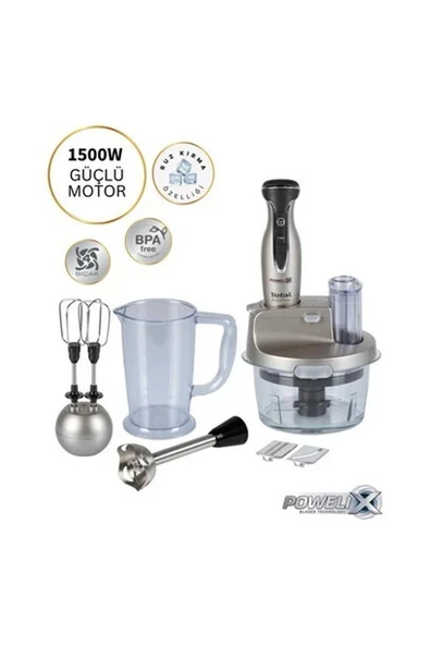 Tefal 1.5 Lt Cam Hazneli Premium Blender Seti 1500W, Tefalin En Güçlüsü, Turbo Fonksiyon, Buz Kırma , Onerous Mutfak Tartısı Hediye ürün görseli 1