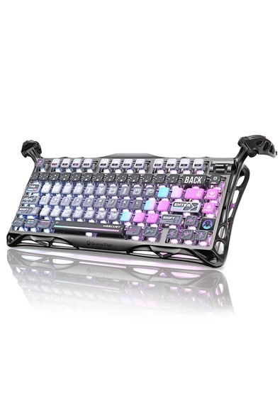 Mercury K1 Pro Rgb Kablosuz Mekanik Gaming Klavye, Alüminyum Çerçeveli, Ingilizce Q, Cyberpunk ürün görseli 1
