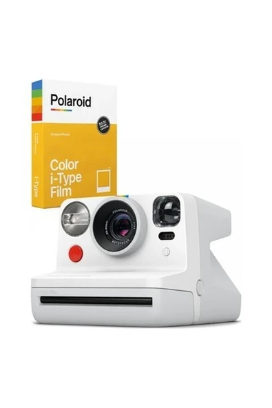 Polaroid Now Beyaz Instant Fotoğraf Makinesi ve 8'li Film Seti ürün görseli 1