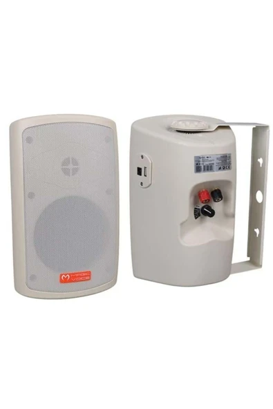 MV-36 11 CM 50 Watt Komütatörlü Hat Trafolu Krem Beyaz Sütun Hoparlör (2'li Takım) (5267) ürün görseli 1
