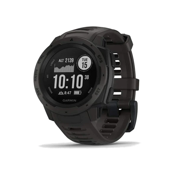 Garmin Instinct Rugged Outdoor GPS Watch with built-in Navigation Sensörleri, Kalp Oranı İzleme, Aktivite İzleme ve Stres İzleme - Graphite ürün görseli 1