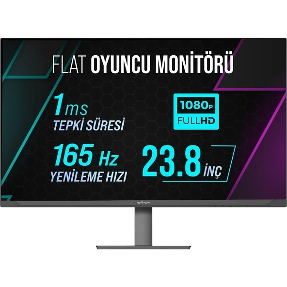 Warp WRP24-165-B 23.8" 165HZ 1ms Rgb Flat (Hdmı + Display Port) Freesync + G-Sync Full Hd Oyuncu Monitörü ürün görseli 1