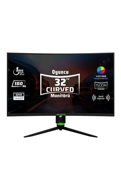 Monster Aryond A32 V2 32'' 180Hz QHD Curved Hoparlörlü Oyuncu Monitörü ürün görseli 1