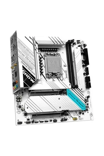 B760M Snow Dream D5 Ddr5 Oc 8000 Mhz 4x Nvme HDMI Dp Type-C 1700 Soket ürün görseli 1