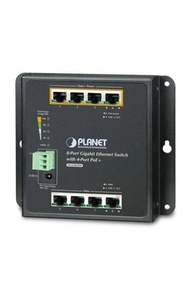 Duvar Tip Yönetilemeyen Poe Switch 8-port 10/100/1000base-t (port-1 Ile Port-4 Arası Ieee 802.3at/a ürün görseli 1