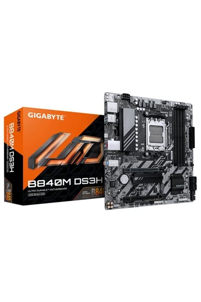 B840M DS3H, 4xDDR5, 2xM.2, 2xDP, HDMI, Type-C, AM5 Soket GAMING Anakart ürün görseli 1