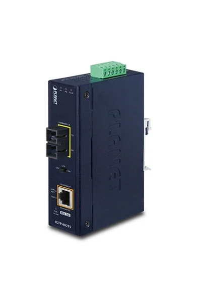 Endüstriyel Media Converter\n1000base-lx (SC,SM) 10/100/1000base-t 802.3at Poe \n10km\n1000base-lx To ürün görseli 1