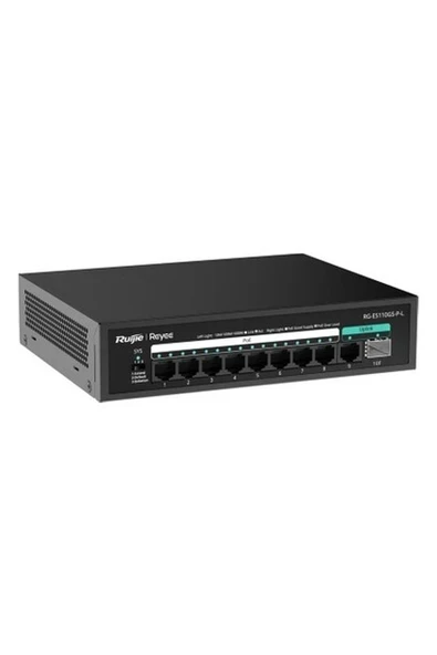 Reyee RG-ES110GS-P-L 10 Portlu, 10/100/1000 Gigabit, Tak Çalıştır Switch, 1 Sfp, 1 Gigabit RJ45 Uplink, 8 Port Poe+ (120W) ürün görseli 1