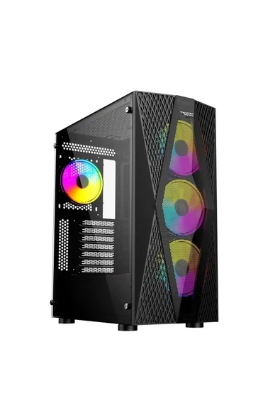 TM-210XL-P1 KP650P 4X12CM Rgb Fan 650W Mesh Gaming (Oyuncu) Kasa ürün görseli 1