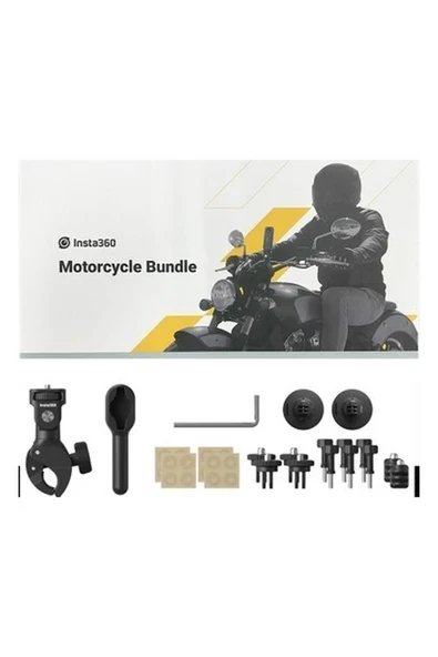 INSTA360 Motorcycle Mount Bundle (Yeni Versiyon) / 114 cm Invisible Selfie Stick 24FİLM ürün görseli 1