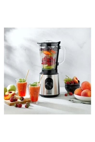 Schafer Cam Sürahi Blender Buz Kırıcılı Inox Gövde 1200 W ürün görseli 1