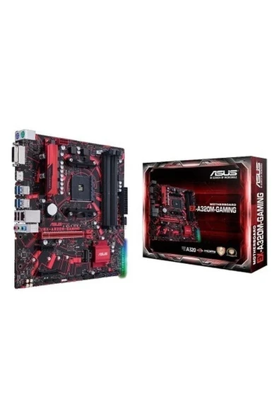 Asus Ex-A320M-Gamıng Amd A320 Am4 DDR4 3200 Hdmı Dvı M2 Usb3.1 Aura Rgb Matx(Ex-A320M-Gamıng) Anakart ürün görseli 1