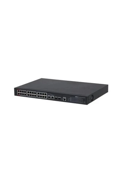 Dahua DH-PFS4226-24ET-240-V3 24 Port Poe 10/100 2x Sfp Port 2 Port 100/1000 Uplink Rack Mount 240W Hi-Poe Switch ürün görseli 1