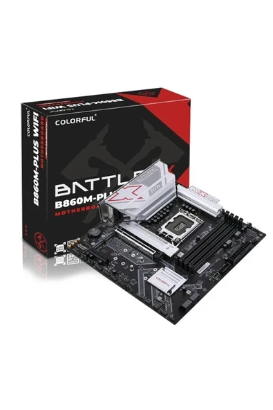 BATTLE-AX B860M-PLUS WIFI V20 DDR5 7600Mhz mATX Gaming (Oyuncu) Anakart ürün görseli 1