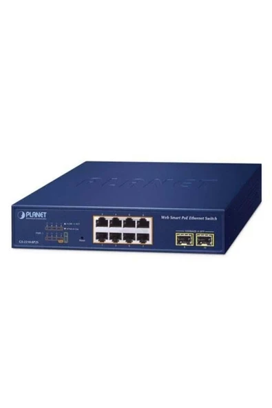 8-Port 10/100/1000T 802.3at PoE + 2-Port 1000X SFP Web Smart Ethernet Switch ürün görseli 1