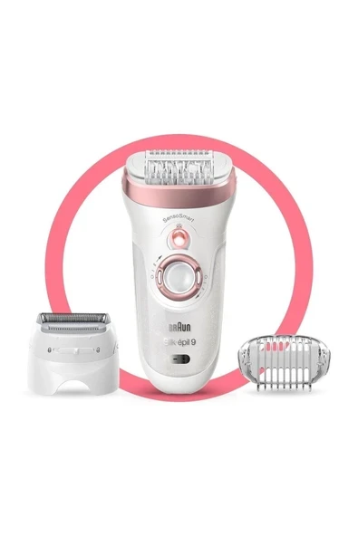 Braun Silk-Épil 9 9730 Sensosmart, Kablosuz, Islak&kuru, 2 Ek Parçalı, 2'si 1 Arada Epilatör ürün görseli 1