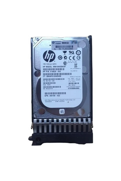 Hp 626162-001 Hp 1 Tb 3g 7,2k Rpm 2,5 Sata Mdl MM1000EBKAF ürün görseli 1