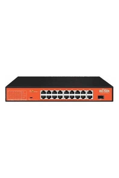 Wı-Tek 16PORT 150W Full Poe WI-PS518GH 10-100 Yönetilemez Switch ürün görseli 1