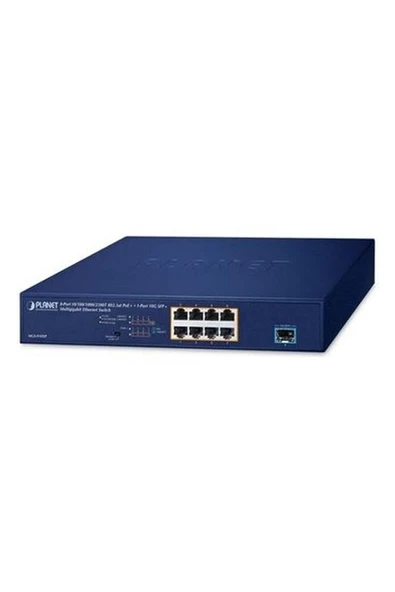 Planet PL-MGS-910XP 8 Port Gigabit 1 Port 10G Sfp+ Multigigabit 120W Poe Switch ürün görseli 1