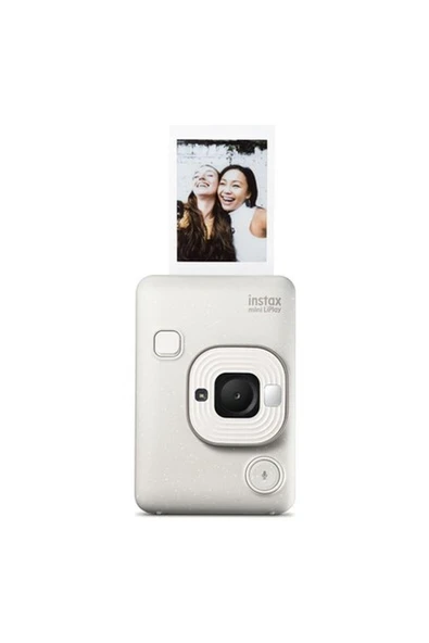 Fujifilm Instax Mini Liplay Hybrid Misty White Fotoğraf Makinesi-10'lu Mini Film ve Çerçeve Hediye Seti ürün görseli 1