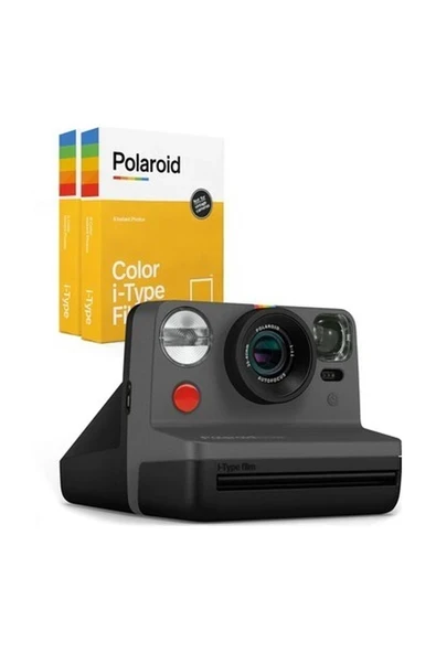 Polaroid Now Siyah Instant Fotoğraf Makinesi ve 16'lı Film Seti ürün görseli 1