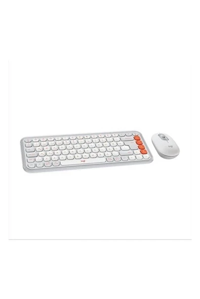 Pop Icon Combo Kablosuz Klavye ve Mouse Seti, Bluetooth, Konforlu Tasarım, Programlanabilir Tuşlar, Sessiz Tıklamalar, 3 Cihaza Kadar Easy-Switch, Türkçe Q Klavye, Beyaz ürün görseli 1
