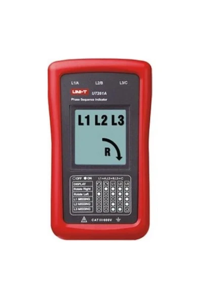 Uni-T UT261A Dijital Motor Faz Yönü Sırası Ölçer ürün görseli 1