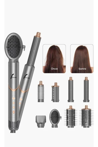 Veryfit 8 In 1 Hava Üflemeli Saç Düzleştirici Şekillendirici Compact Saç Kurutma Fön Makinesi Airwrap ürün görseli 1