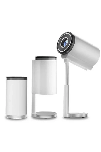 Taşınabilir 1080P WiFi Android Projektör, HD görüntü, Bluetooth 5.0, Kompakt ve Standlı ürün görseli 1