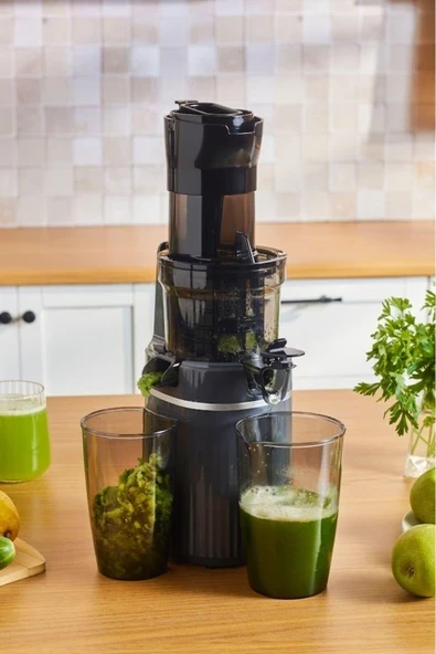 Karaca Fresh Press Slow Juicer Yavaş Sıkım Katı Meyve Sıkacağı Antrasit ürün görseli 1