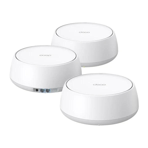 TP-Link Deco BE25 Çift Bantlı BE5000 WiFi 7 Mesh Wi-Fi Sistemi | 4 Akışlı 5 Gb/sn, 240 MHz | 6.600 Sq.Ft'ye kadar alanı kapsar | 2X 2.5G Bağlantı Noktası Kablolu Ana Taşıma | VPN... ürün görseli 1
