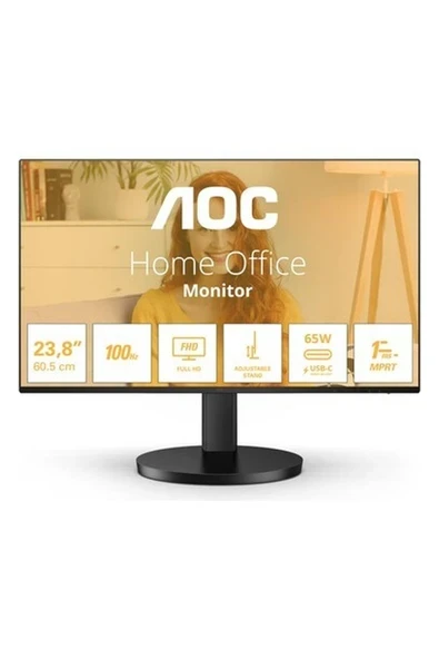 AOC 27B3CF2 27" 100Hz 1ms 65W USB-C Yükseklik Ayarlı IPS Ofis Monitörü ürün görseli 1