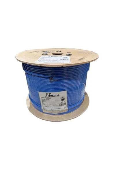CAT6 Utp 23AWG Mavi 500m Saf Bakır LSZH Kablo LSZH HF NEX1611TB5 ürün görseli 1