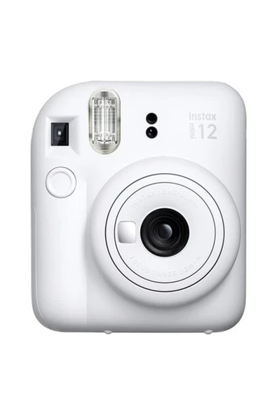 Instax Mini 12 Beyaz Fotoğraf Makinesi-10'lu Film-Şeffaf Kılıf ve Divoom Ditoo Pro Beyaz Uyarlanabilir Piksel Ekranlı Bluetooth Hoparlör ürün görseli 1