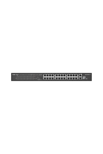 Ruijie-Reyee RG-ES126S-LP 24 Port Poe+ 10-100 Mbps + 2 Port 10-100-1000 Mbps Uplink Switch ürün görseli 1