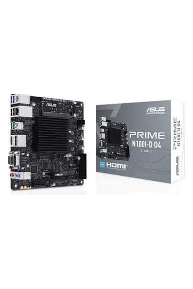 Asus Prıme N100I-D D4-Csm Intel N100 N100 Cpu DDR4 3200 Dp Hdmı Vga M2 Usb3.2 Com Mini Itx (Prıme N100I-D D4-Csm) Anakart ürün görseli 1