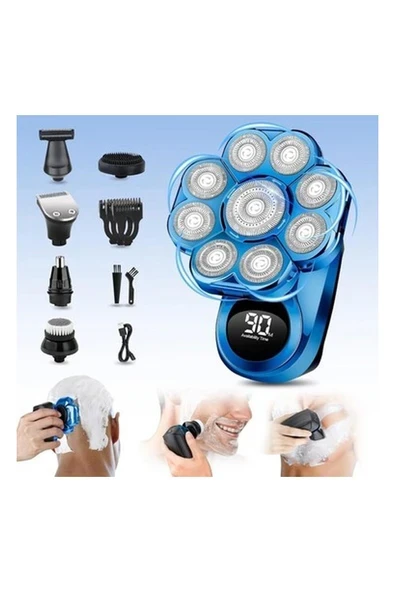 Handsomeface 9d Elektrikli Baş Tıraş Makinesi Geliştirilmiş - Mavi ürün görseli 1