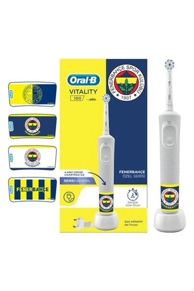Oral-B D100 Vitality Şarj Edilebilir Diş Fırçası Fenerbahçe Özel Seri ürün görseli 1