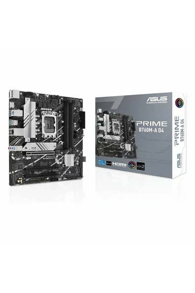 Prime B760M-A D4 DDR4 (5333MHz)OC M.2 HDMI/DP PCIe 4.0 1700P mATX Anakart ürün görseli 1