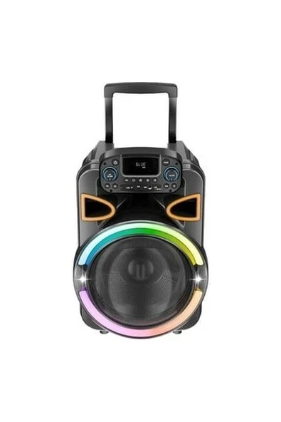 Hzl ACS-2 30W 12 inch Hoparlörlü Mikrofonlu, RGB Işıklı Sd Kart USB Parti ve Karaoke Bluetooth Speaker ürün görseli 1