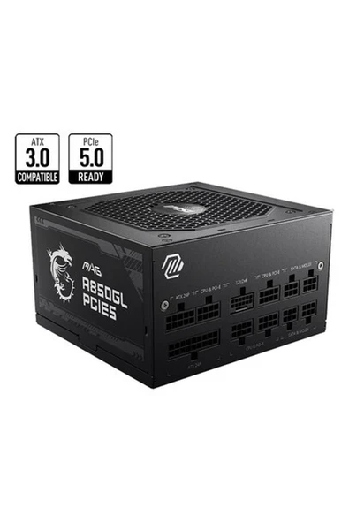 Msı 850W 80+ Gold (Mag A850GL PCIE55) Full Modüler ürün görseli 1