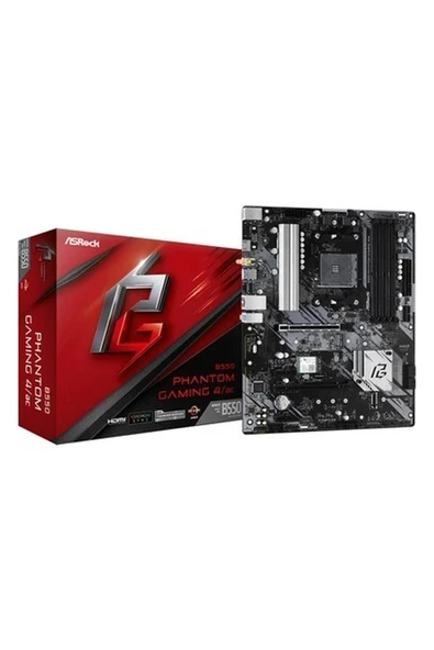 Asrock B550 Phantom Gaming 4/ac Am4 Atx 128 GB Ddr4 90-MXBDZ0-A0UAYZ Anakart ürün görseli 1