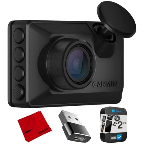 Garmin Dash Cam X110 Compact 1080p HD, 140 derecelik View Sche ile 2 YR CPS Geliştirilmiş Koruma Paketi, Deco Gear Microfiber Temizlik Kumaşı ve Montaj Türü C Adapt ürün görseli 1