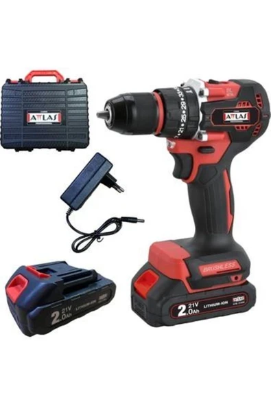 Attlas Atb 21 BLPD-202C 21V 2x2.0 Ah Çift Akülü Kömürsüz Darbeli Matkap - A0104075 ürün görseli 1