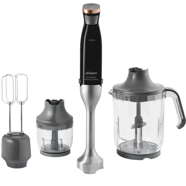 Arzum AR1115-S Technoart Maxi Plus Neo El Blender Seti Siyah ürün görseli 1