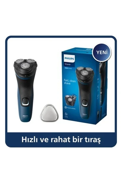 1000 Serisi Su Geçirmez Esnek Başlıklı Tıraş Makinesi Mavi ürün görseli 1