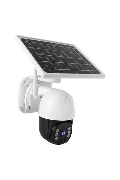 By Nevser Solar Panelli Su Geçirmez Gece Görüş Destekli Wifi Bağlantılı Güvenlik Kamerası ürün görseli 1