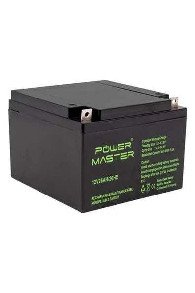 Orbus Akü 12 Volt 26 Amper Powermaster ( 165 x 176 x 125 mm ) ürün görseli 1