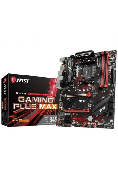 MSI B450 Gaming Plus MAX AM4 DDR4 3466(OC)DVI HDMI USB3.2 ATX Anakart ürün görseli 1